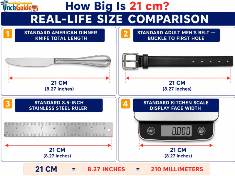 how big is 21 cm