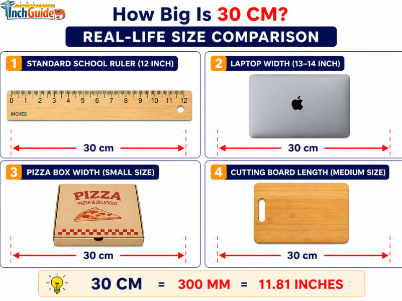 how big is 30 cm