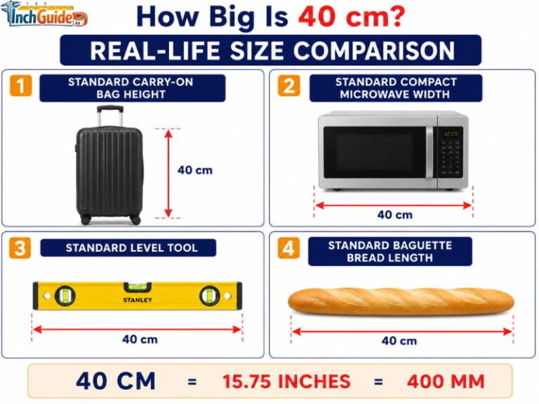 how big is 40 cm