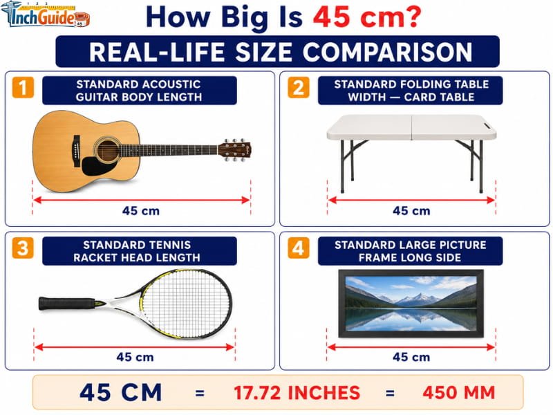 how big is 45 cm