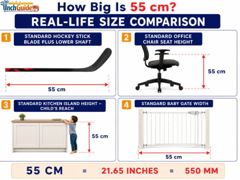 how big is 55 cm