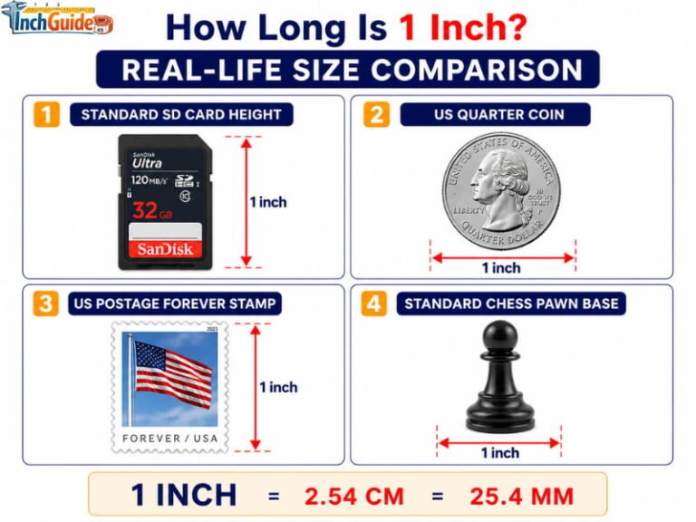 how long is 1 inch