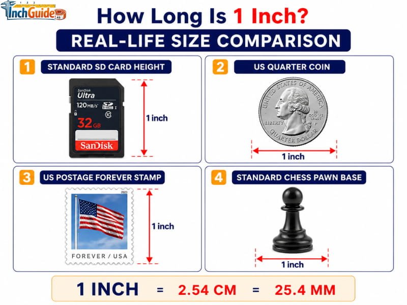 how long is 1 inch