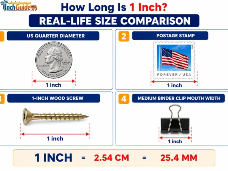 how long is 1 inch