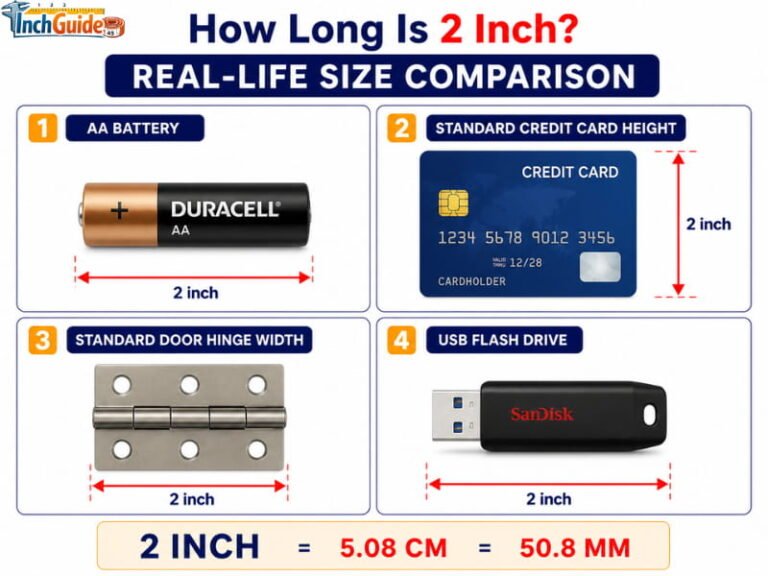how long is 2 inch