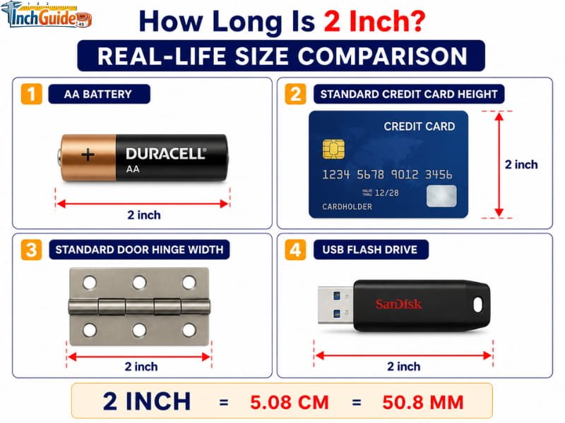 how long is 2 inch