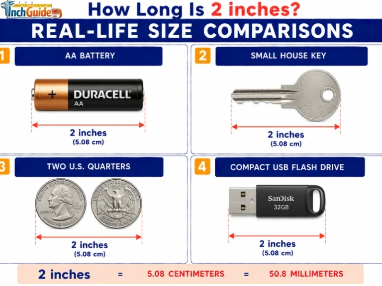 how long is 2 inches