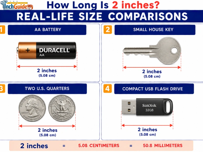 how long is 2 inches