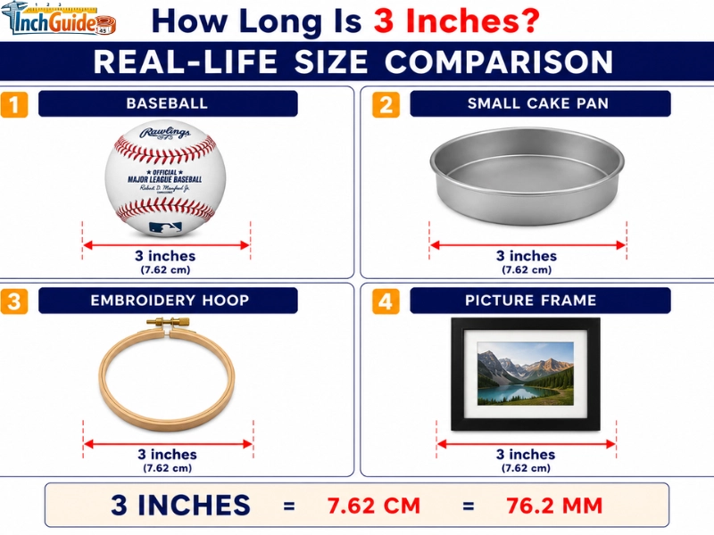 how long is 3 inches
