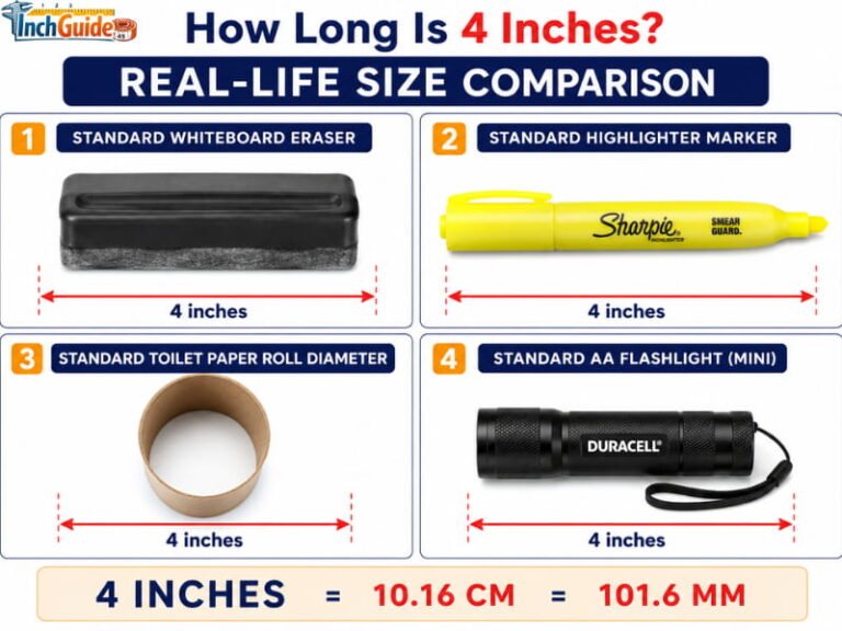 how long is 4 inches