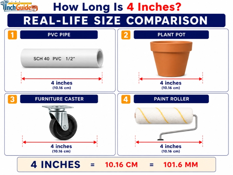 how long is 4 inches