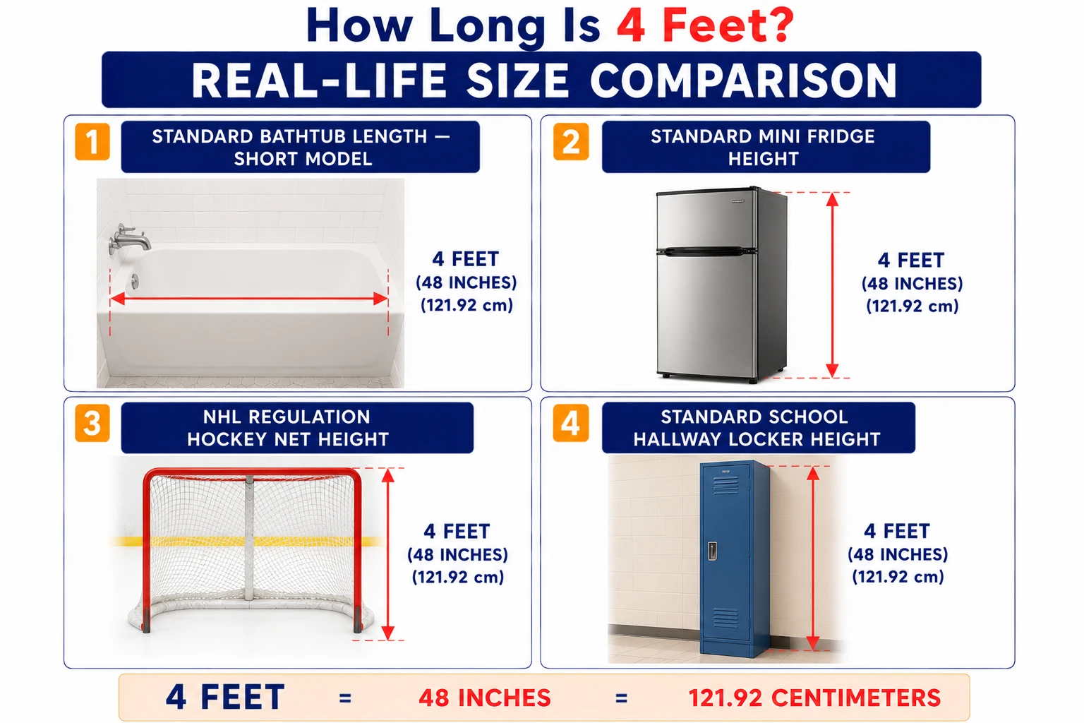 how long is 4 feet