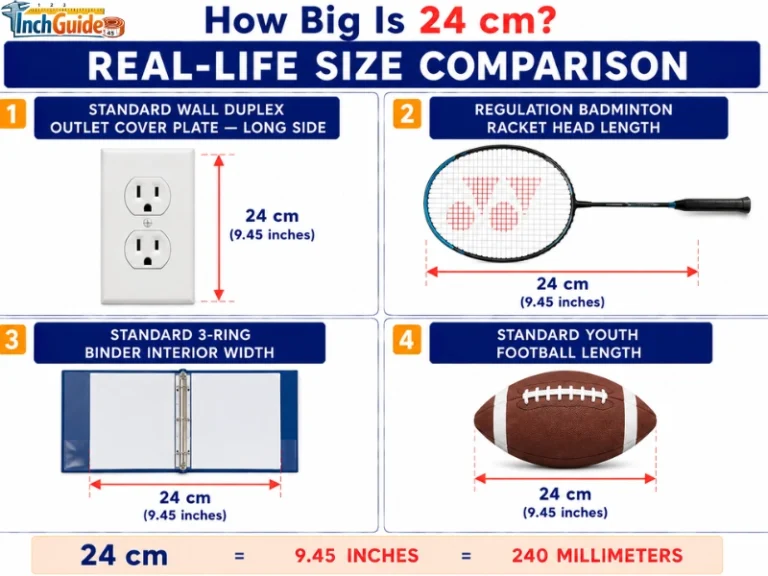 how big is 24 cm