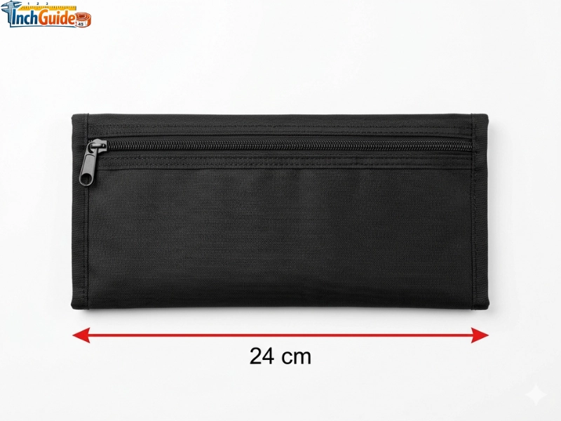 how big is 24 cm Document Zipper Wallet Length