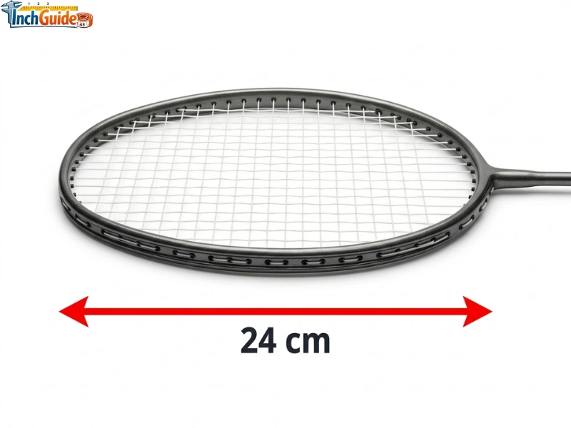 how big is 24 cm Regulation Badminton Racket Head Length