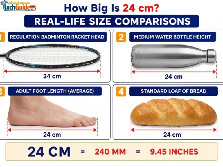 how big is 24 cm