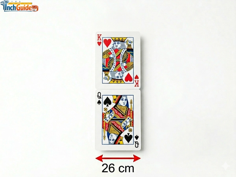 how big is 26 cm Regulation Playing Card Long Side Two Cards End to End