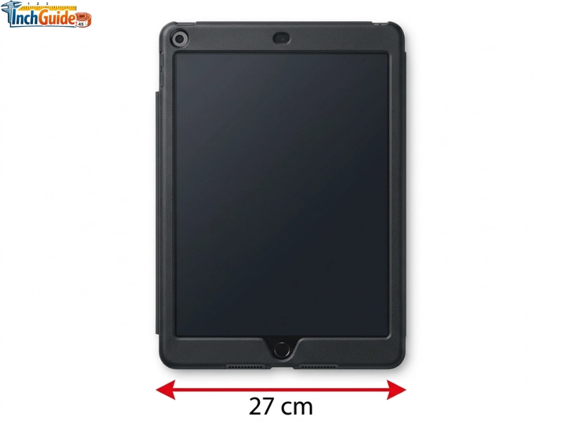 how big is 27 cm iPad 10.2-Inch With Case Height