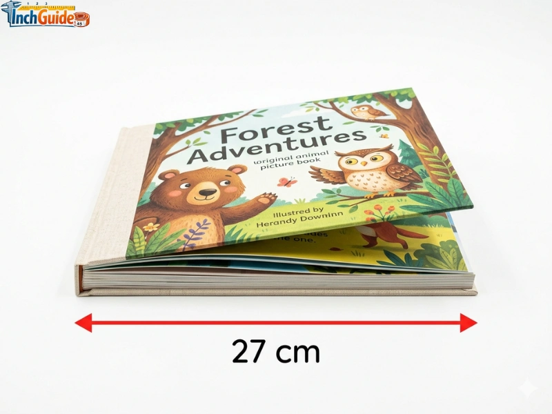 how big is 27 cm Large Square Children's Picture Book Long Side