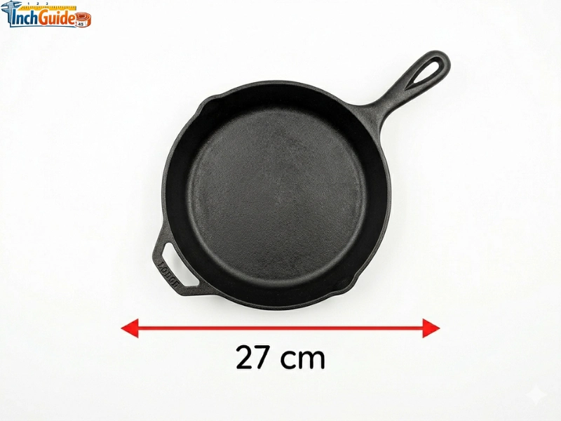 how big is 27 cm Large Skillet Total Outer Diameter