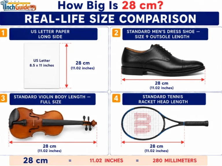 how big is 28 cm