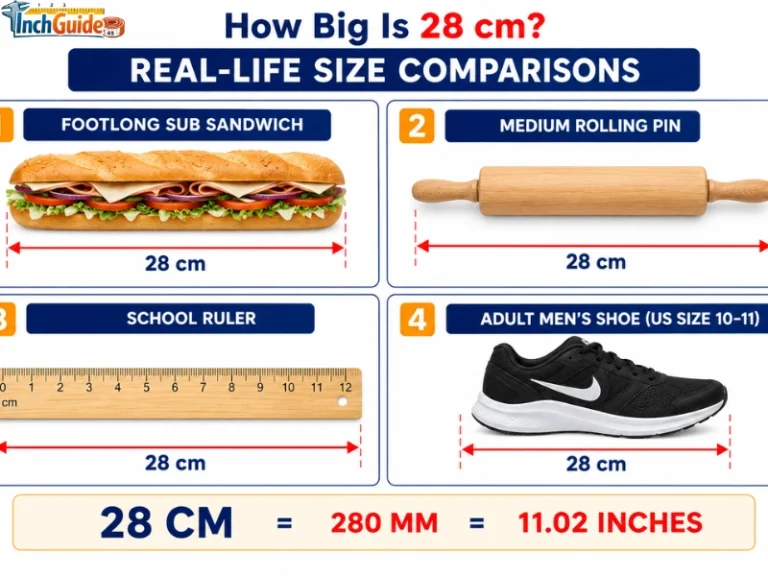 how big is 28 cm