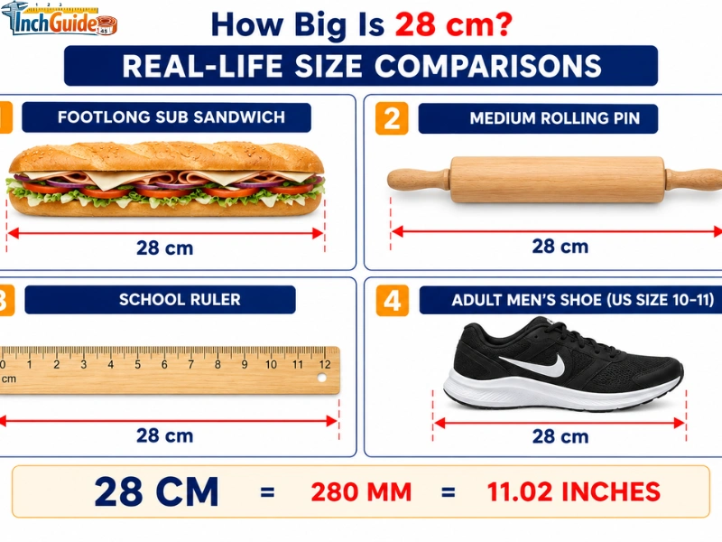 how big is 28 cm