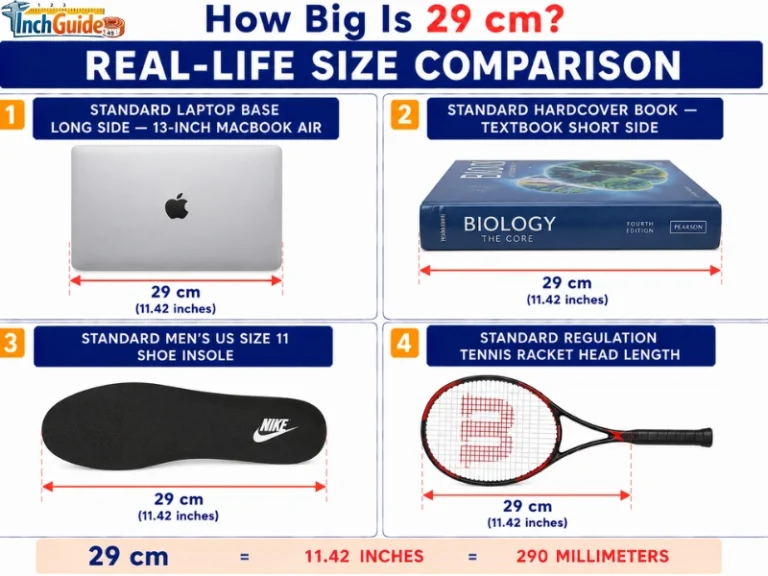how big is 29 cm
