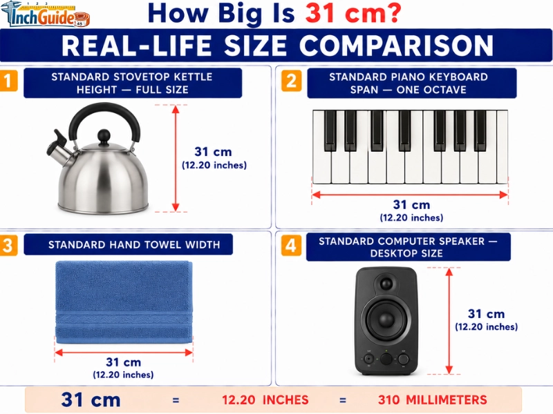 how big is 31 cm