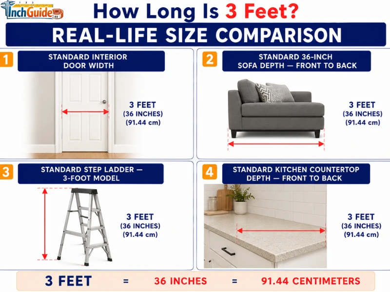 how long is 3 feet