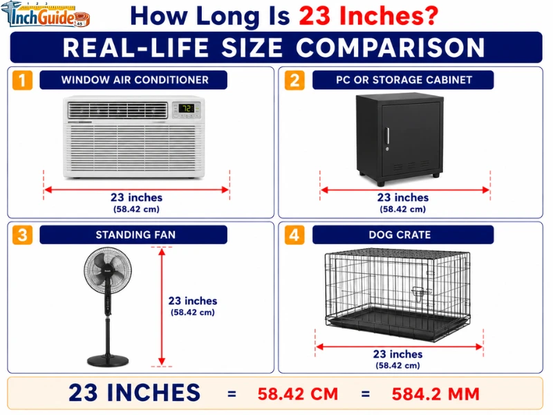 how long is 23 inches
